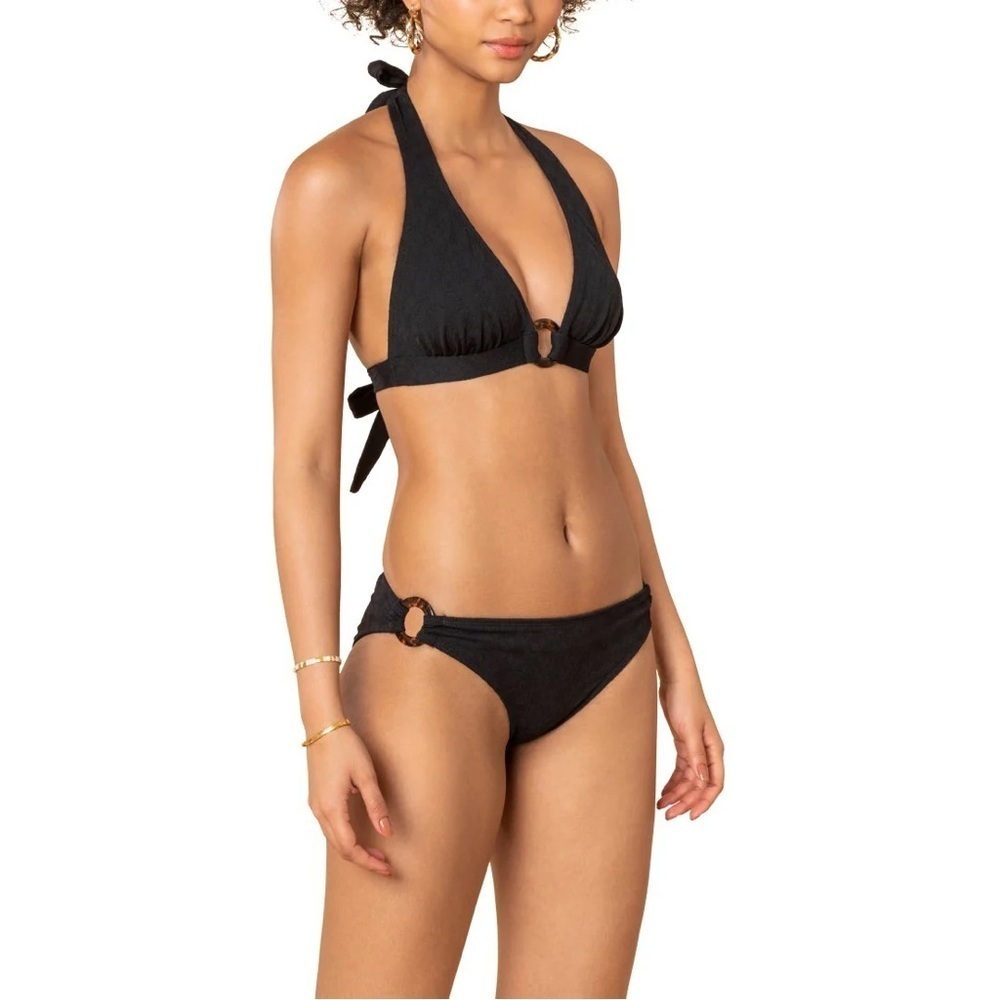 Shoshana Ring Bikini Bottom Black NWT